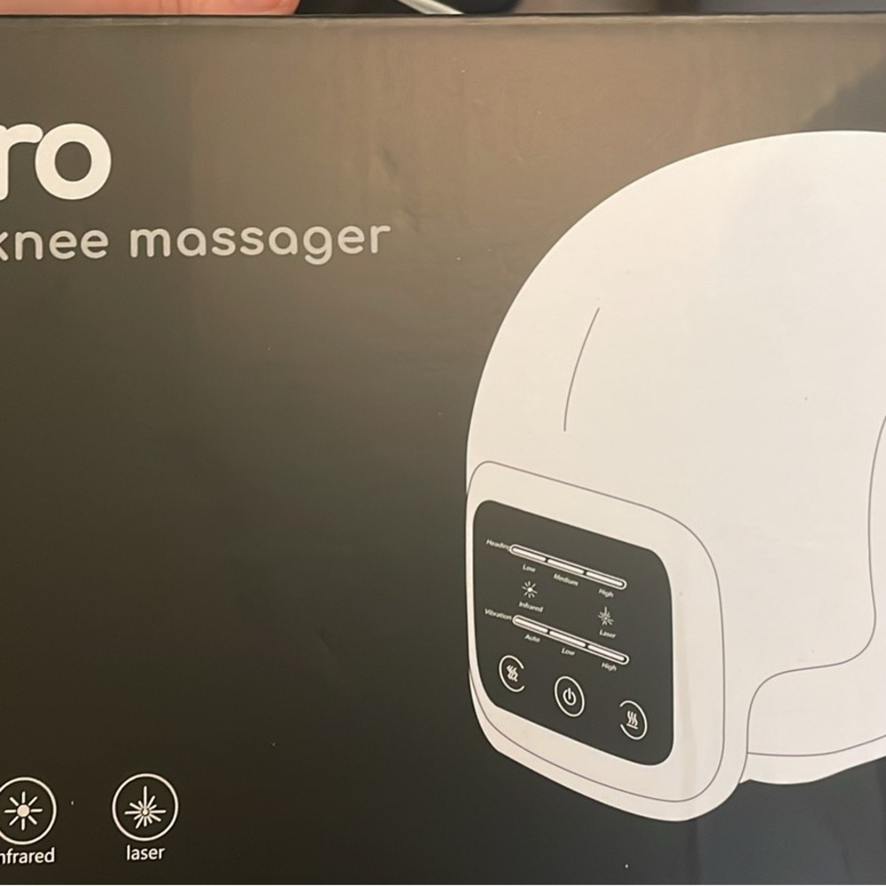 Knee Massager with Infrared and Laser Technology - White